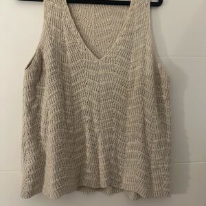 Madewell Textured Knit Tank Top in Cream